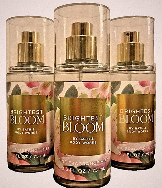 BRIGHTEST BLOOMS FRAGRANCE MIST SPRAY BATH & BODY WORKS TRAVEL SZ MINI SET X 3