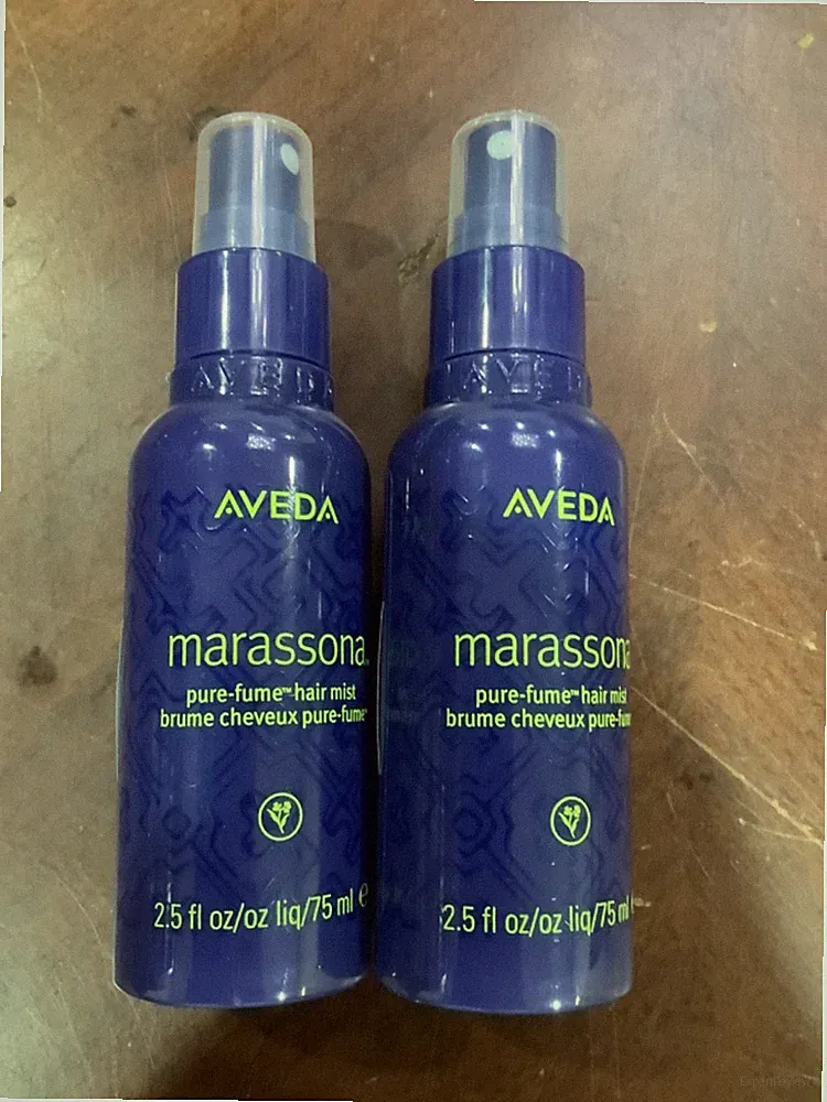 Two Aveda Marassona Pure-Fume Hair Mist Aroma Perfume Spray 2.5 oz. New w/o Box.